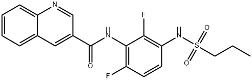 quinoline-3-carboxylic acid [2,6-difluoro-3-(propane-1-sulfonylamino)phenyl]amide Structural