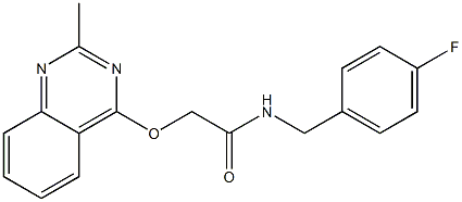 N-[(4-fluorophenyl)methyl]-2-(2-methylquinazolin-4-yl)oxyacetamide Structural