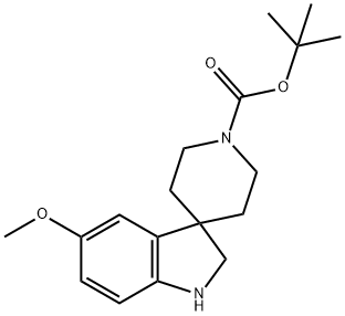 tert-Butyl 5-methoxy-1,2-dihydrospiro[indole-3,4'-piperidine]-1'-carboxylate Structural