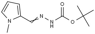 tert-butyl (2E)-2-[(1-methyl-1H-pyrrol-2-yl)methylidene]hydrazinecarboxylate Structural