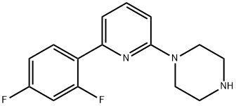 Piperazine, 1-[6-(2,4-difluorophenyl)-2-pyridinyl]- Structural
