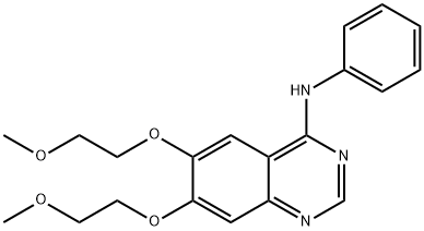 6,7-bis(2-methoxyethoxy)-N-phenylquinazolin-4-amine Structural