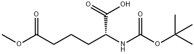 Boc-R-2-Aminoadipic acid 6-methyl ester Structural
