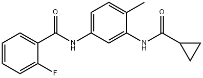N-{3-[(cyclopropylcarbonyl)amino]-4-methylphenyl}-2-fluorobenzamide Structural