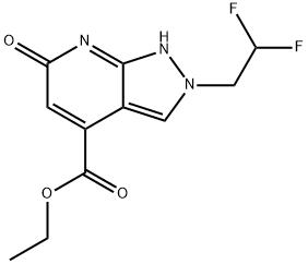 ethyl 2-(2,2-difluoroethyl)-6-oxo-6,7-dihydro-2H-pyrazolo[3,4-b]pyridine-4-carboxylate Structural