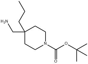 TERT-BUTYL 4-(AMINOMETHYL)-4-PROPYLPIPERIDINE-1-CARBOXYLATE Structural