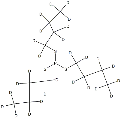 tris(1,1,2,2,3,3,4,4,4-nonadeuteriobutylsulfanyl)phosphane Structural