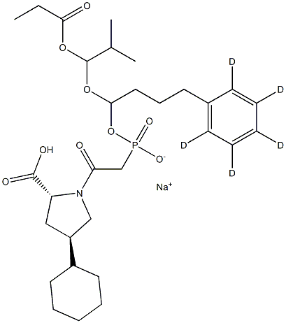 sodium:(2S,4S)-4-cyclohexyl-1-[2-[(2-methyl-1-propanoyloxypropoxy)-[4-(2,3,4,5,6-pentadeuteriophenyl)butyl]phosphoryl]acetyl]pyrrolidine-2-carboxylate