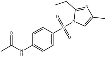 N-{4-[(2-ethyl-4-methyl-1H-imidazol-1-yl)sulfonyl]phenyl}acetamide Structural