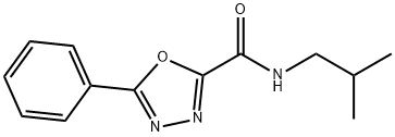 N-(2-methylpropyl)-5-phenyl-1,3,4-oxadiazole-2-carboxamide Structural