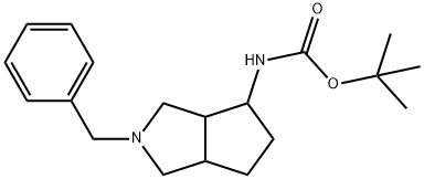 TERT-BUTYL 2-BENZYL-OCTAHYDROCYCLOPENTA[C] PYRROL-6-YLCARBAMATE Structural