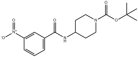 tert-Butyl 4-(3-nitrobenzamido)piperidine-1-carboxylate Structural