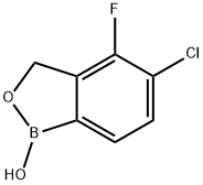 5-Chloro-4-fluoro-1,3-dihydro-2,1-benzoxaborol-1-ol Structural