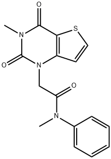 N-methyl-2-(3-methyl-2,4-dioxo-3,4-dihydrothieno[3,2-d]pyrimidin-1(2H)-yl)-N-phenylacetamide Structural