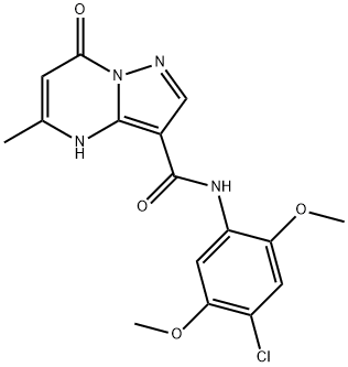 N-(4-chloro-2,5-dimethoxyphenyl)-5-methyl-7-oxo-4,7-dihydropyrazolo[1,5-a]pyrimidine-3-carboxamide Structural