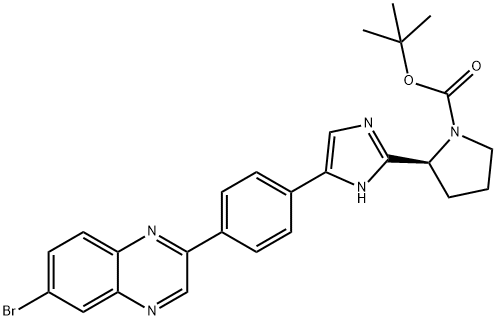 tert-butyl(S)-2-(4-(4-(6-bromoquinoxalin-2-yl)phenyl)-1H-imidazol-2-yl)pyrrolidine-1-carboxylate