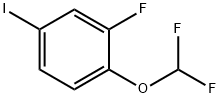 1-(difluoromethoxy)-2-fluoro-4-iodobenzene Structural