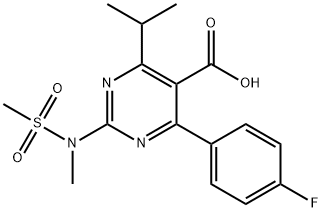 4-(4-fluorophenyl)-6-isopropyl-2-(N-methylmethylsulfonamido)pyrimidine-5-carboxylic acid