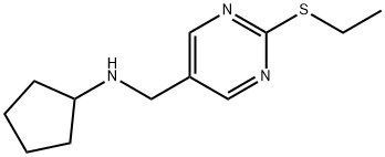 Cyclopentyl-(2-ethylsulfanyl-pyrimidin-5-ylmethyl)-amine Structural