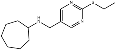 Cycloheptyl-(2-ethylsulfanyl-pyrimidin-5-ylmethyl)-amine Structural