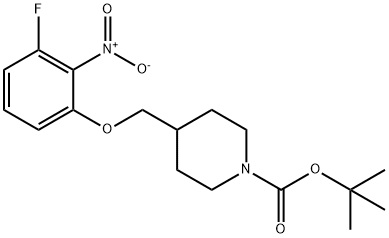 tert-Butyl 4-[(3-fluoro-2-nitrophenoxy)methyl]piperidine-1-carboxylate Structural