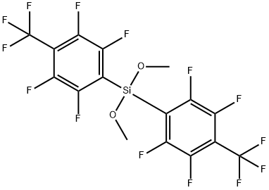 Dimethoxybis[2,3,5,6-tetrafluoro-4-(trifluoromethyl)phenyl]silane Structural