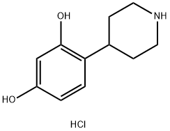 4-(piperidin-4-yl)benzene-1,3-diol Structural