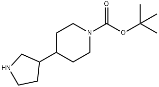 tert-Butyl 4-(pyrrolidin-3-yl)piperidine-1-carboxylate Structural