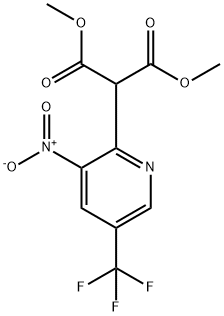 dimethyl 2-(3-nitro-5-(trifluoromethyl)pyridin-2-yl)malonate Structural