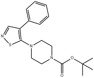 tert-butyl 4-(4-phenyl-1,2-thiazol-5-yl)piperazine-1-carboxylate Structural