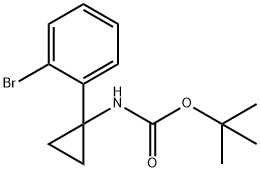 tert-Butyl N-[1-(2-bromophenyl)cyclopropyl]carbamate Structural