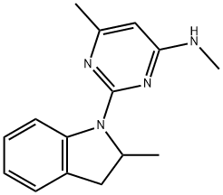 N,6-dimethyl-2-(2-methyl-2,3-dihydro-1H-indol-1-yl)pyrimidin-4-amine Structural