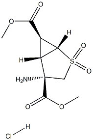 dimethyl(1R,4S,5S,6S)-4-amino-2-thiabicyclo[3.1.0]hexane-4,6-dicarboxylate2,2-dioxidehydrochloride Structural