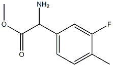 AMINO-(3-FLUORO-4-METHYL-PHENYL)-ACETIC ACIDMETHYLESTER Structural