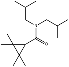 N,N-diisobutyl-2,2,3,3-tetramethylcyclopropanecarboxamide Structural