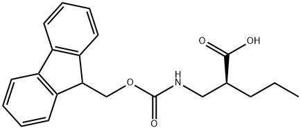 Fmoc-(S)-2-aminomethy-pentanoic acid Structural