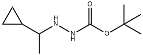Hydrazinecarboxylic acid, 2-(1-cyclopropylethyl)-, 1,1-dimethylethyl ester Structural
