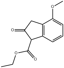 ethyl4-methoxy-2-oxo-2,3-dihydro-1H-indene-1-carboxylate Structural