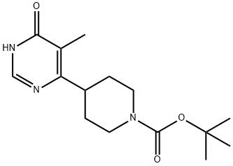 tert-butyl4-(5-methyl-6-oxo-1,6-dihydropyrimidin-4-yl)piperidine-1-carboxylate Structural