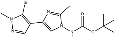 tert-butyl(4-(5-bromo-1-methyl-1H-pyrazol-4-yl)-2-methyl-1H-imidazol-1-yl)carbamate
