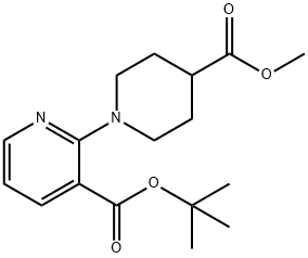 tert-butyl 2-(4-(methoxycarbonyl)piperidin-1-yl)nicotinate Structural
