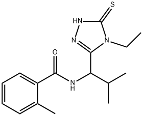 N-[1-(4-Ethyl-5-mercapto-4H-[1,2,4]triazol-3-yl)-2-methyl-propyl]-2-methyl-benzamide Structural