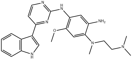 N4-(4-(1H-indol-3-yl)pyrimidin-2-yl)-N1-(2-(dimethylamino)ethyl)-5-methoxy-N1-methylbenzene-1,2,4-triamine Structural