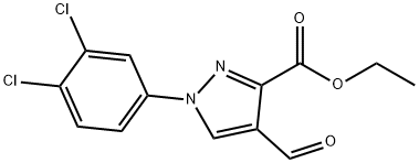 ETHYL 1-(3,4-DICHLOROPHENYL)-4-FORMYL-1H-PYRAZOLE-3-CARBOXYLATE Structural