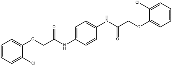 N,N'-1,4-phenylenebis[2-(2-chlorophenoxy)acetamide] Structural
