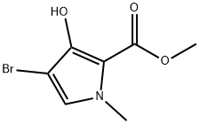 methyl 4-bromo-3-hydroxy-1-methyl-1H-pyrrole-2-carboxylate Structural