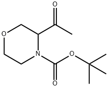 tert-butyl 3-acetylmorpholine-4-carboxylate Structural