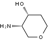 cis-3-amino-4-hydroxy-tetrahydropyran Structural