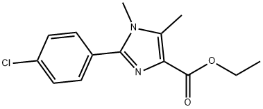 2-(4-chlorophenyl)-1,5-dimethyl-1H-imidazole-4-carboxylic acid ethyl ester Structural