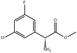 METHYL(2R)-2-AMINO-2-(3-CHLORO-5-FLUOROPHENYL)ACETATE Structural